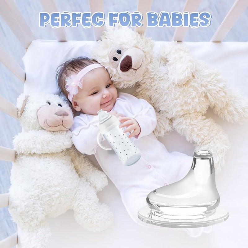VANEST 4/6 Packs Replacement Silicone Spout Compatible with NUK Learner Cup & Active Cup, Soft Transition Spout for Sippy Cups, Leak-Proof, BPA-Free, Easy to Clean Medium Flow (4 Pack) - Image 4